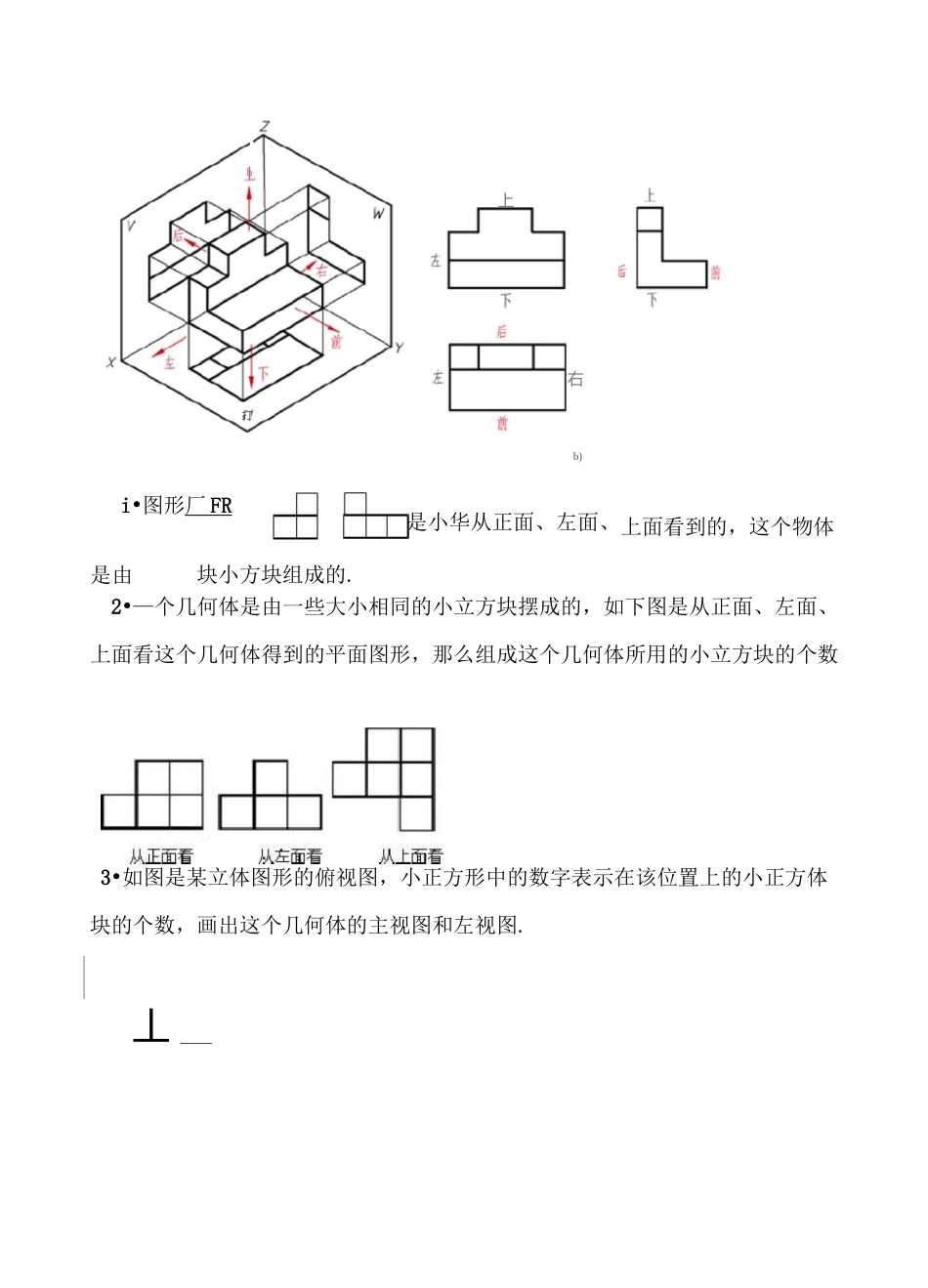 三视图中的小正方体计数问题  口诀_第2页