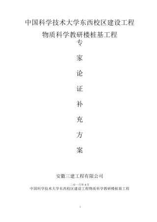 专家论证补充方案..