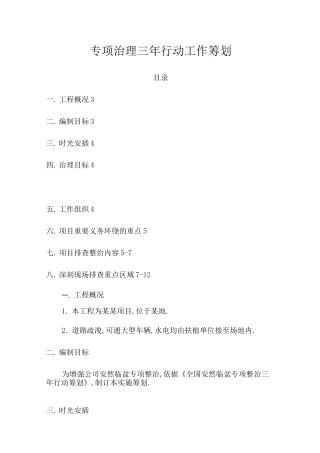 专项整治三年行动工作方案