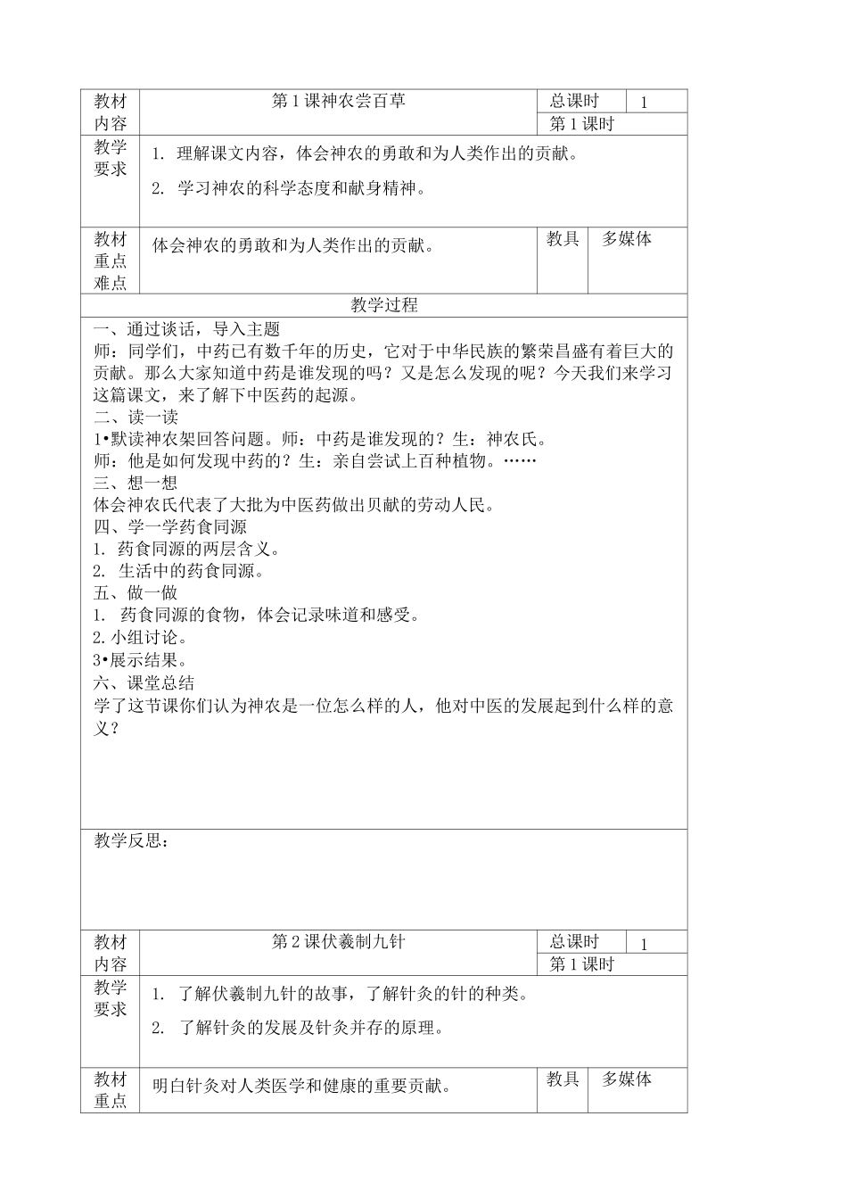 中医药与健康教案_第1页