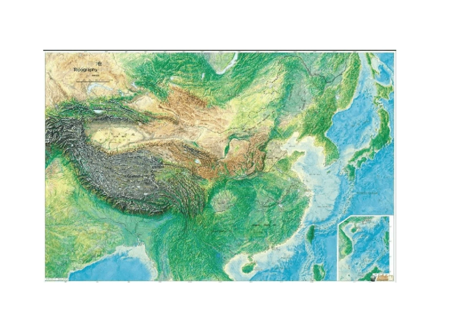 中国地形图、山脉走向图及空白图_第2页