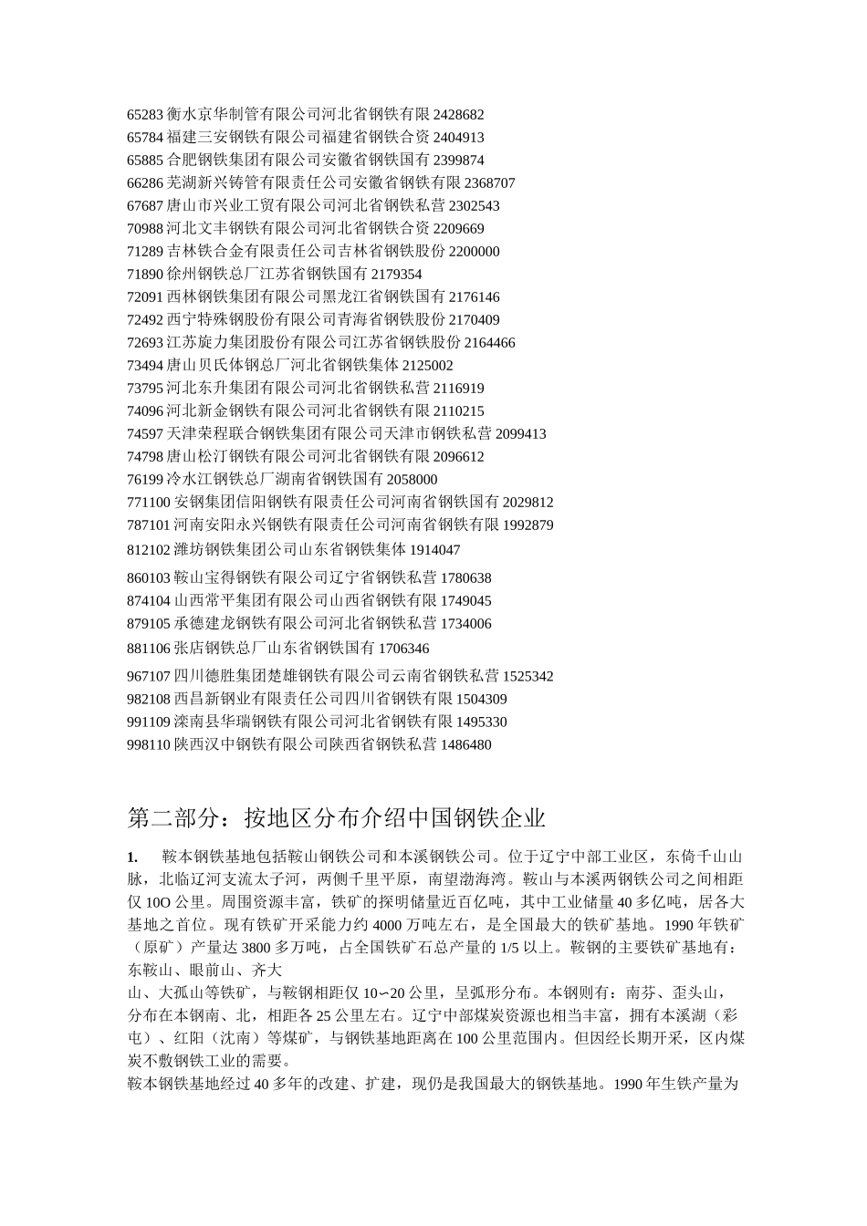 中国钢铁企业介绍_第3页