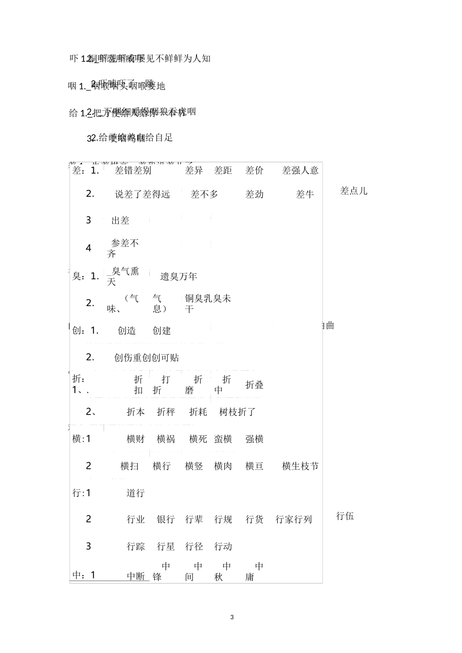 中考多音字积累_第3页