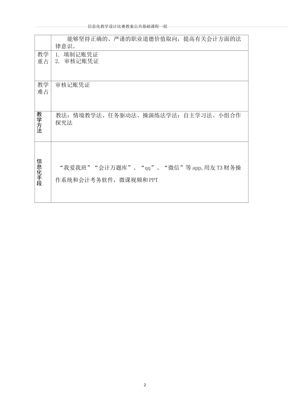 中职会计信息化教学比赛_第3页