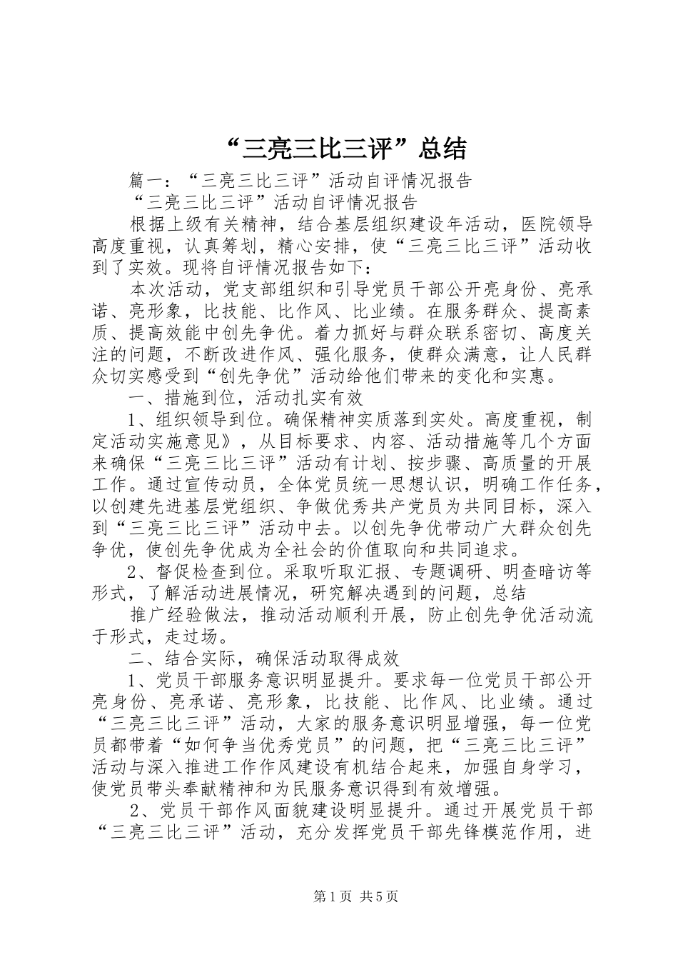 “三亮三比三评”总结_第1页
