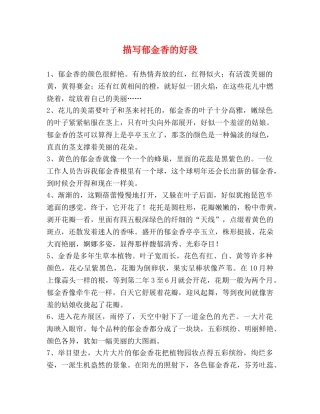 描写郁金香的好段 