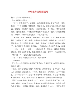 小学生作文场面描写 