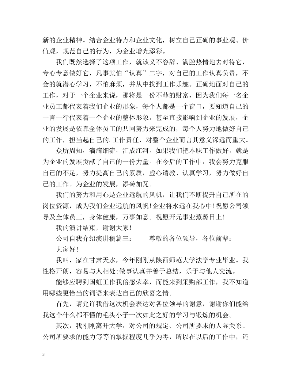 公司自我介绍演讲稿2 _第3页