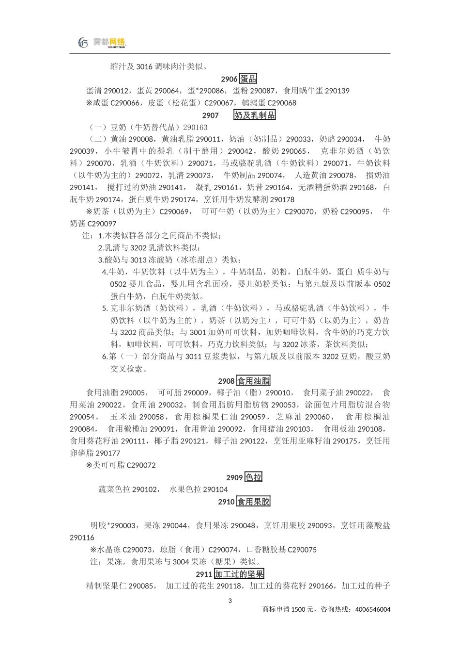 商标分类第29类_第3页