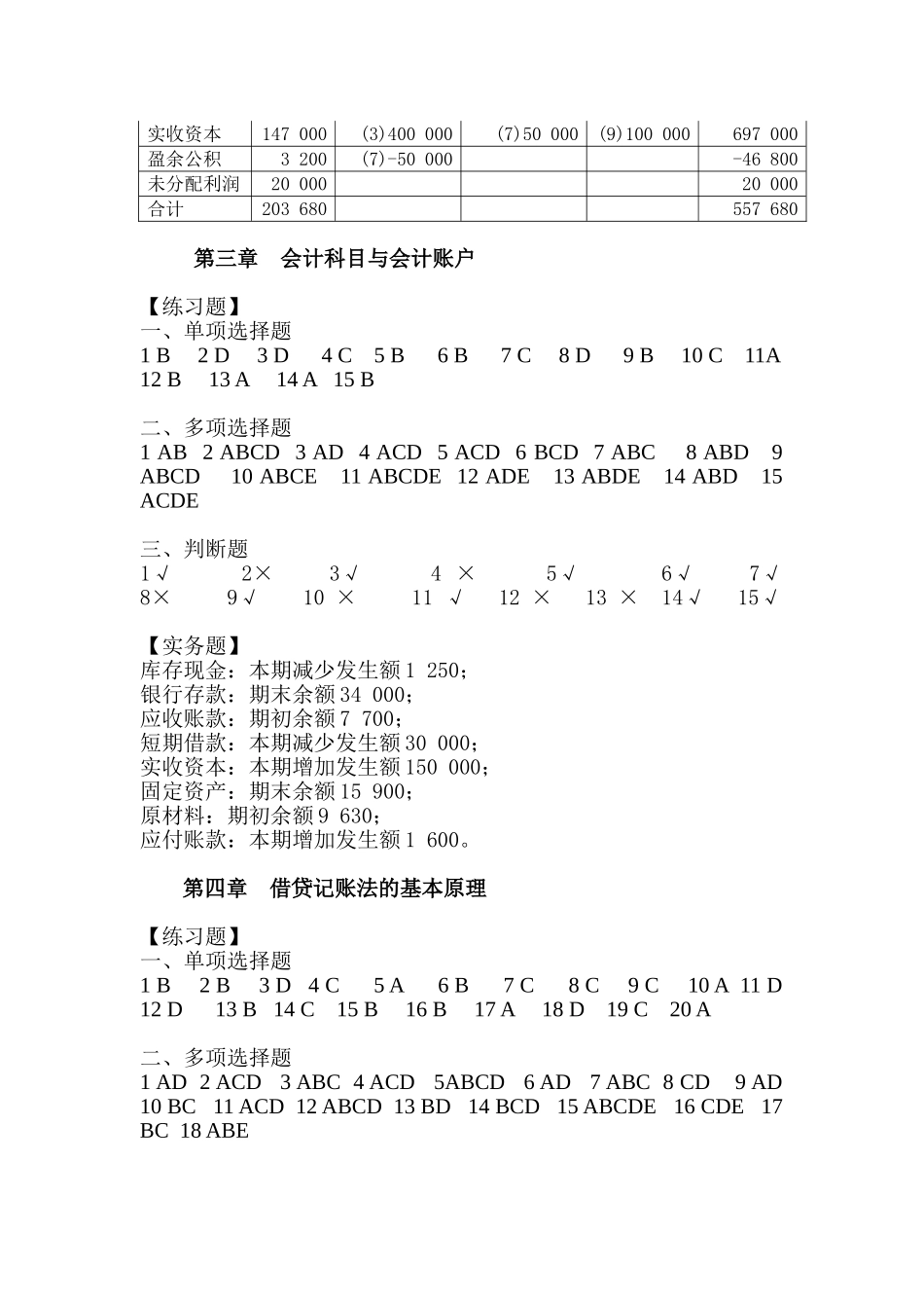 会计学教程答案_第3页