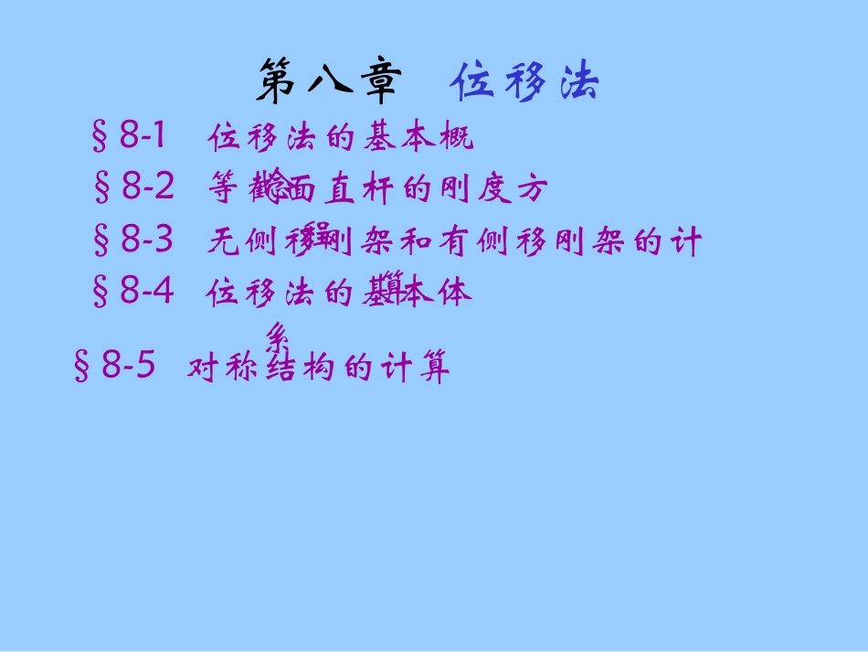 清华大学结构力学第8章位移法107_第1页