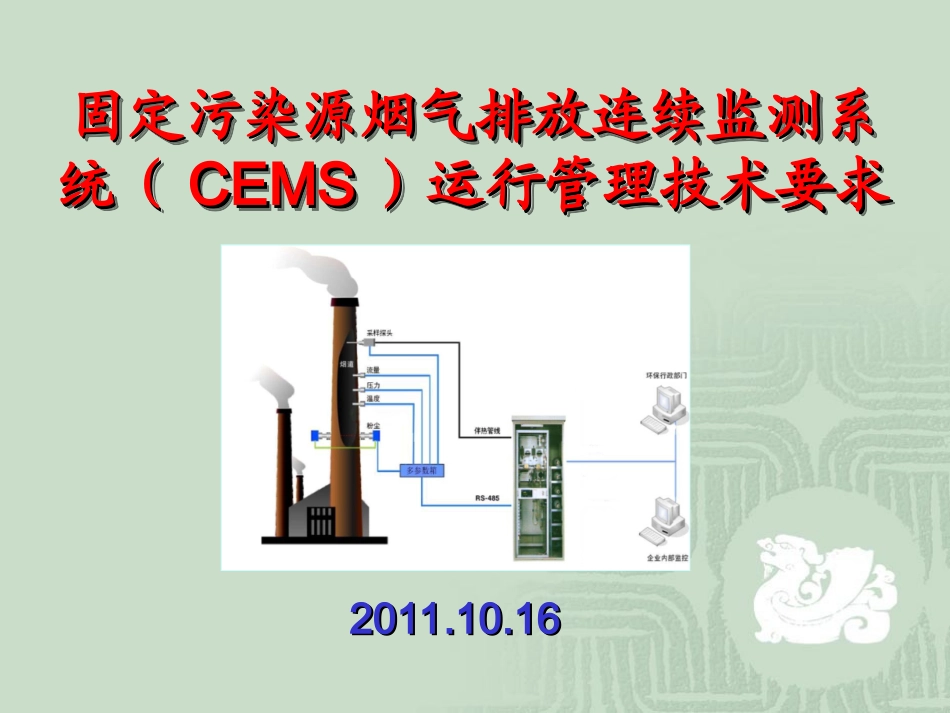 烟气排放连续监测系统(CEMS)培训_第1页