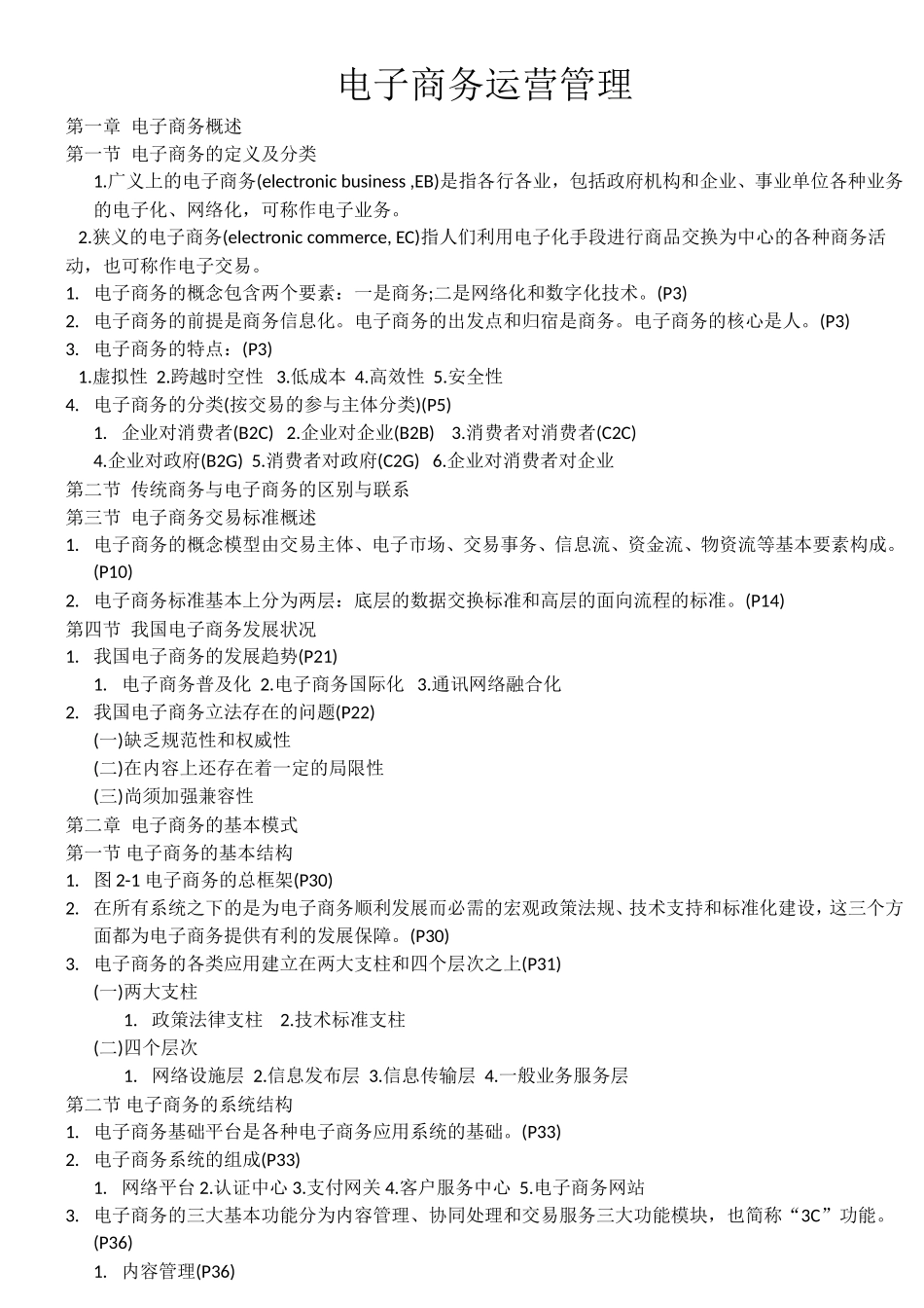 2018电子商务运营管理自考重点精题_第1页