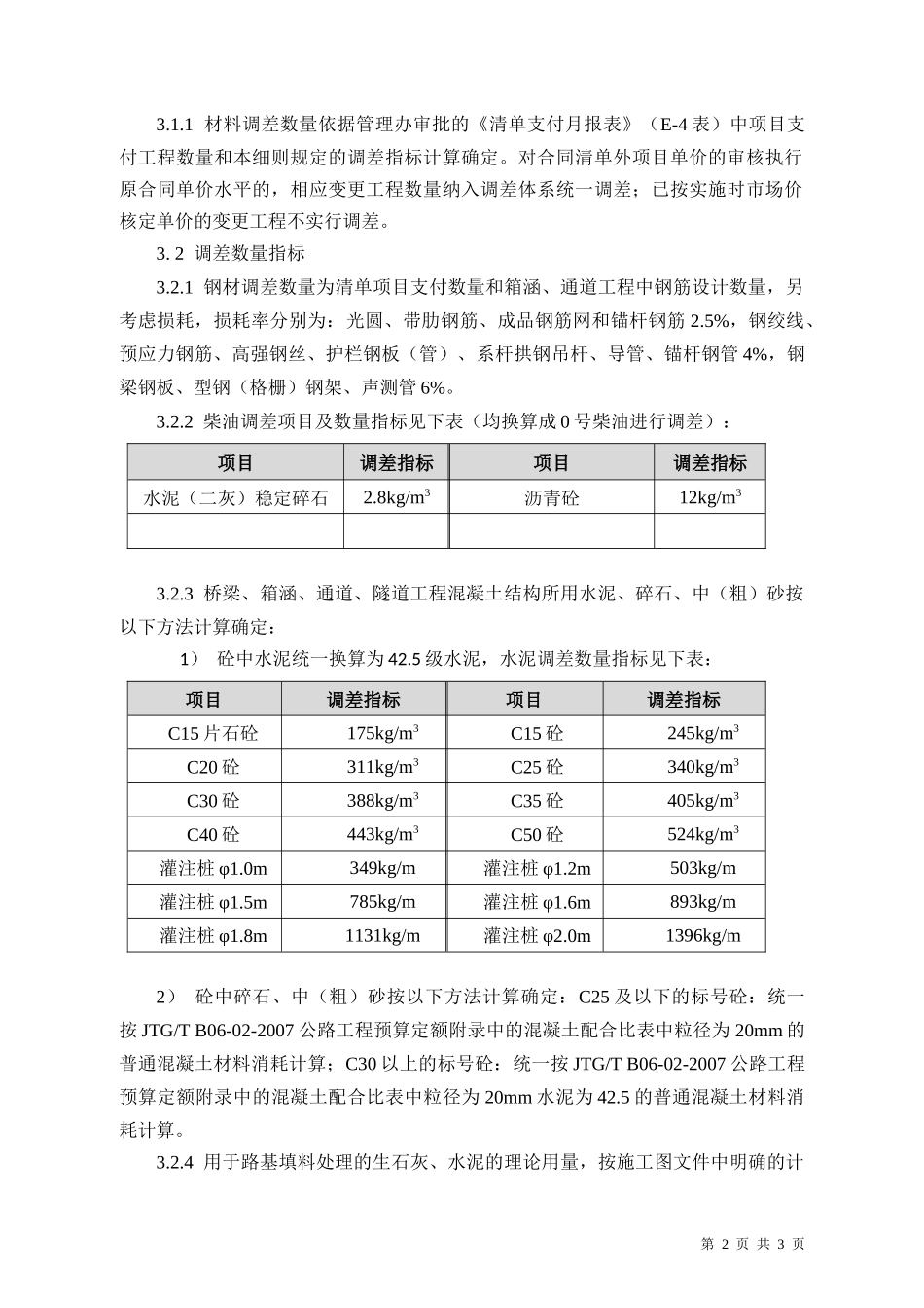 范公路工程项目材差调整实施细则-2016.5.10_第2页