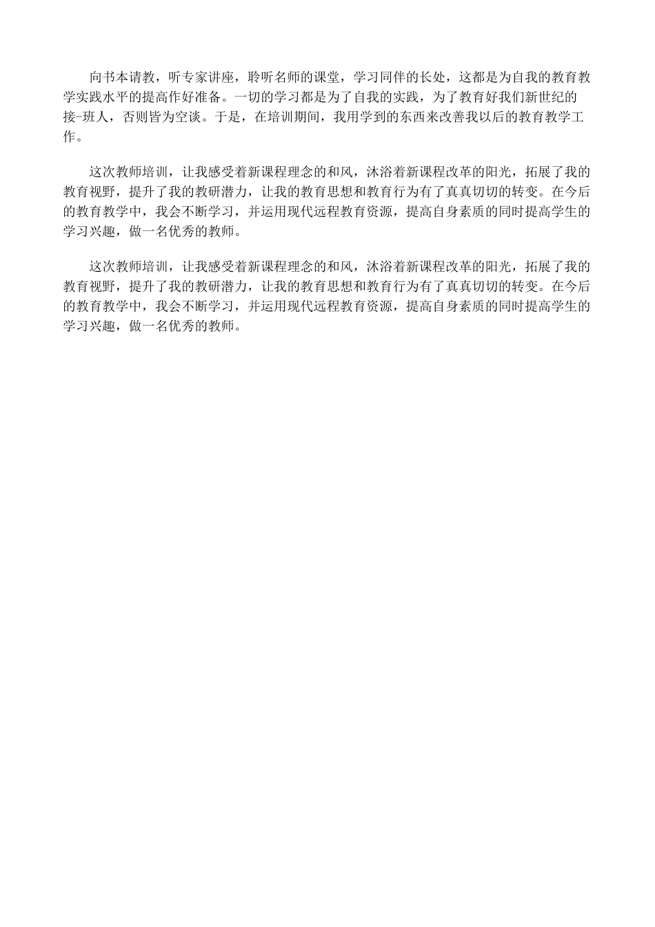 教师培训总结_第2页