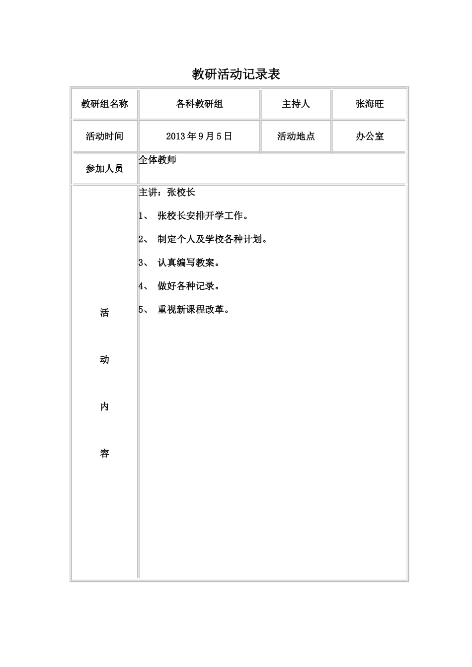 教研活动记录表_第1页