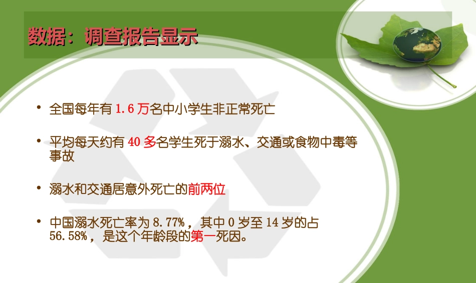 防溺水主题班会ppt课件_第2页