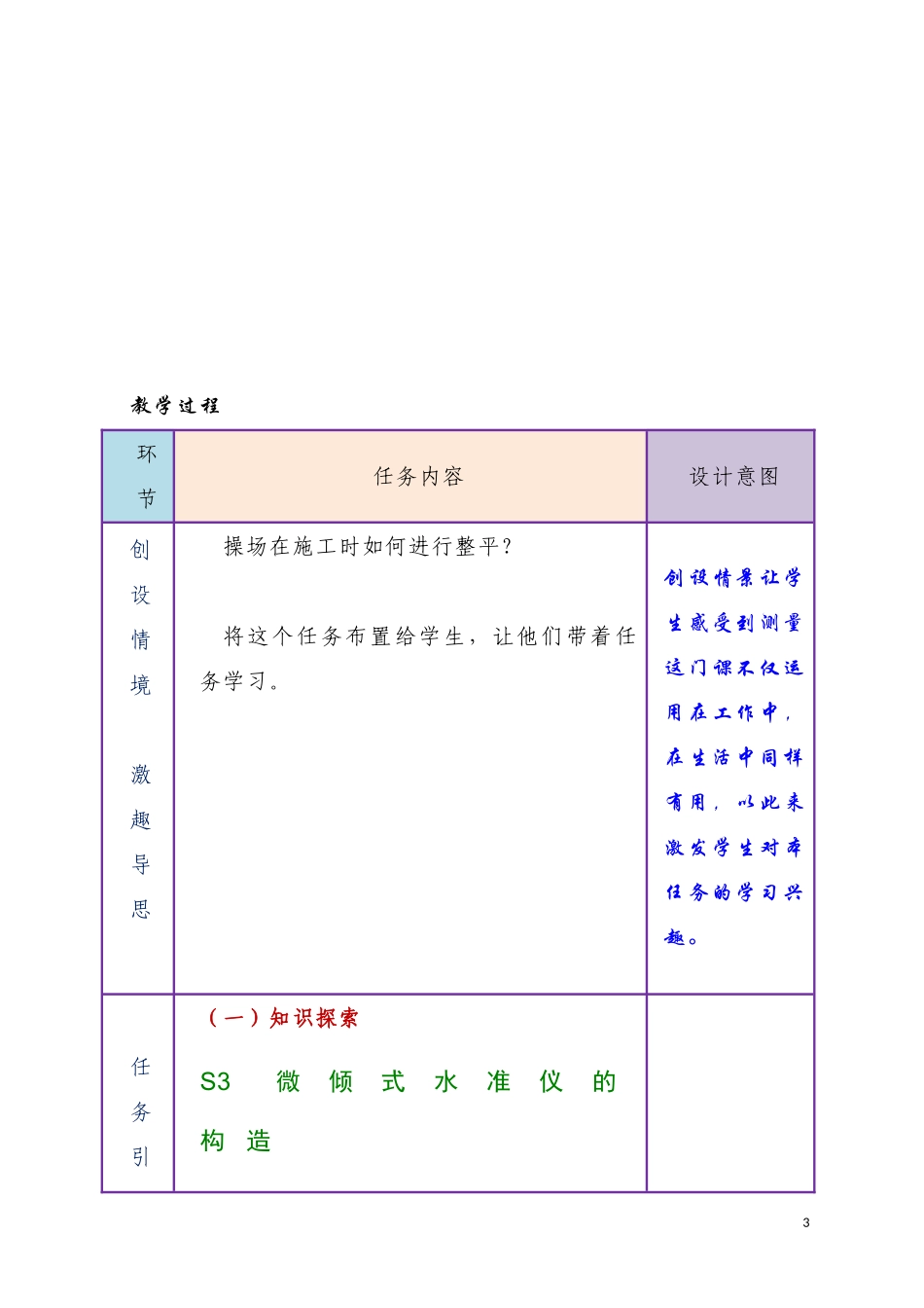 【教学设计】水准仪的使用_建筑测量_第3页