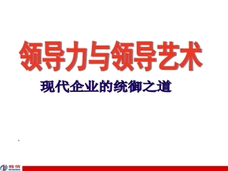领导力与领导艺术