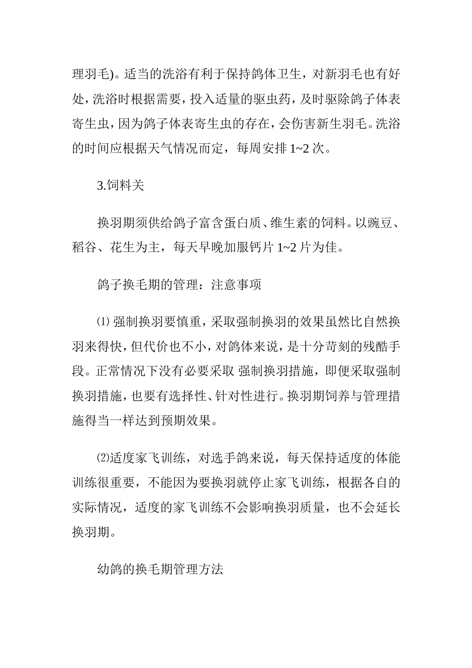 鸽子换毛期如何管理_第3页