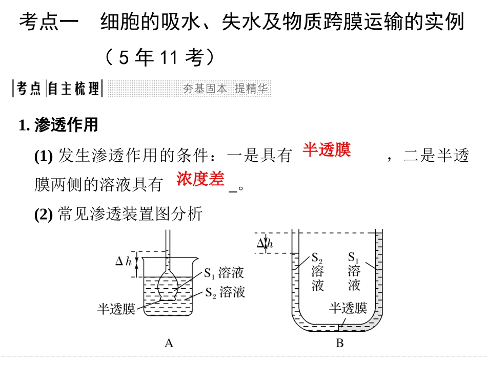 一轮复习  物质跨膜运输的实例和方式_第2页