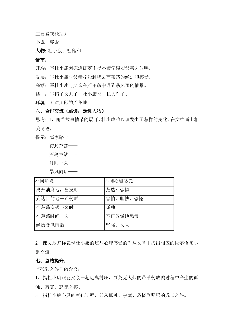 孤独之旅及教学设计_第2页