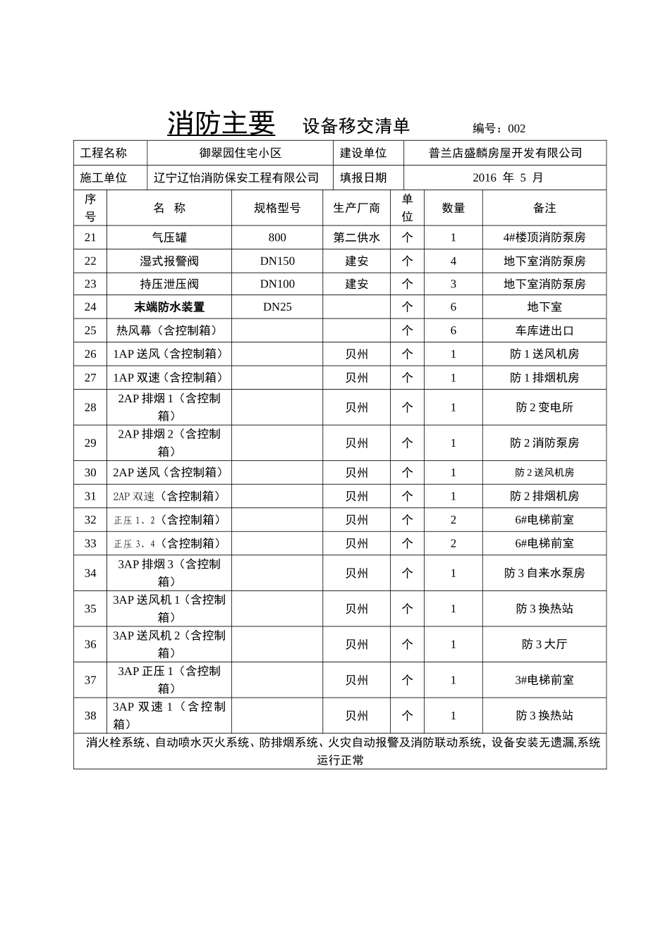 消防设施移交和清单 (2)_第3页