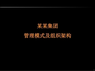 管理模式及组织架构