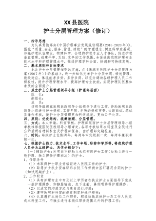 护士分层方案(修订)2017.12