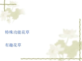 植物学——奇花异草