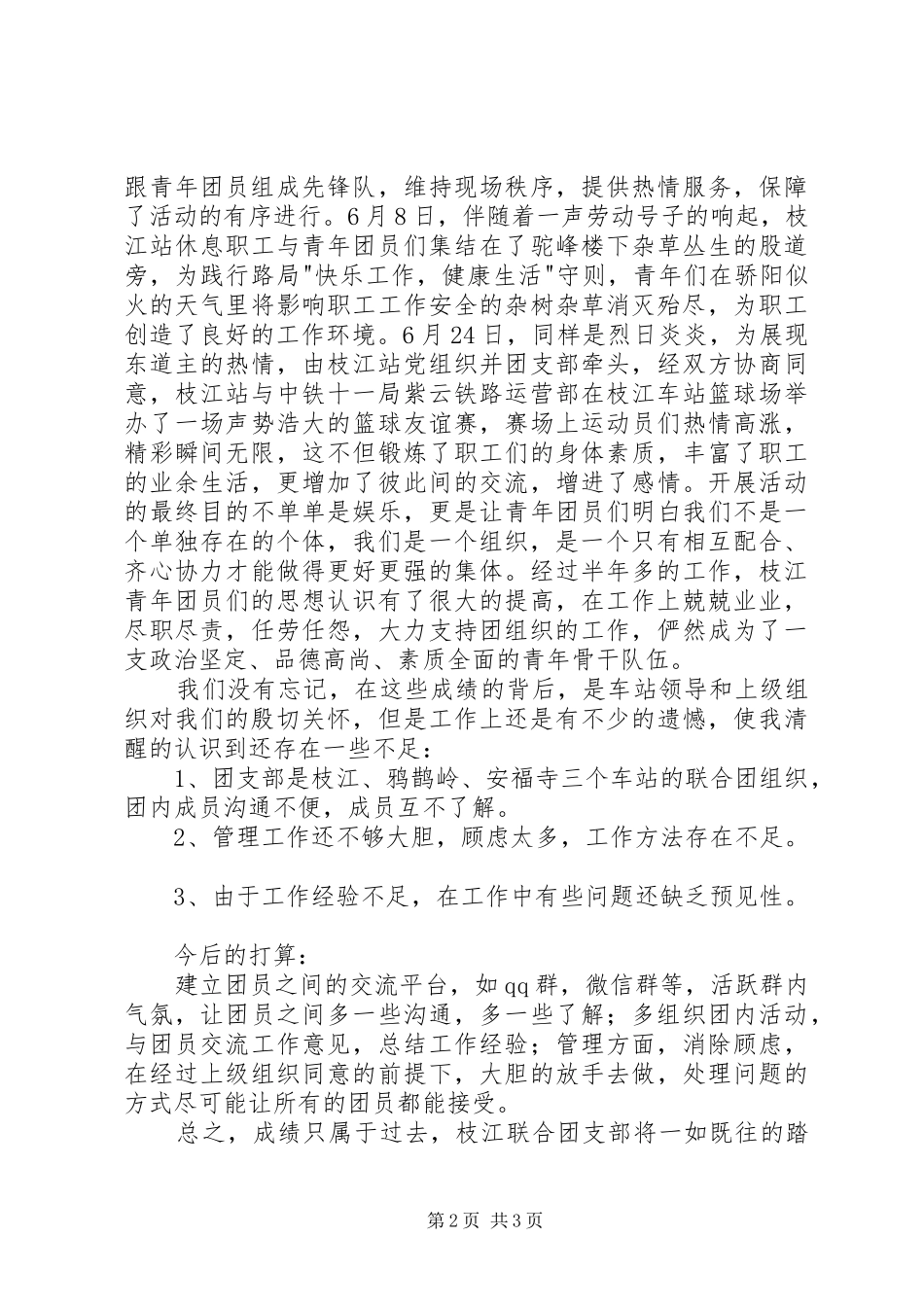 团支部工作交流座谈会发言稿_第2页