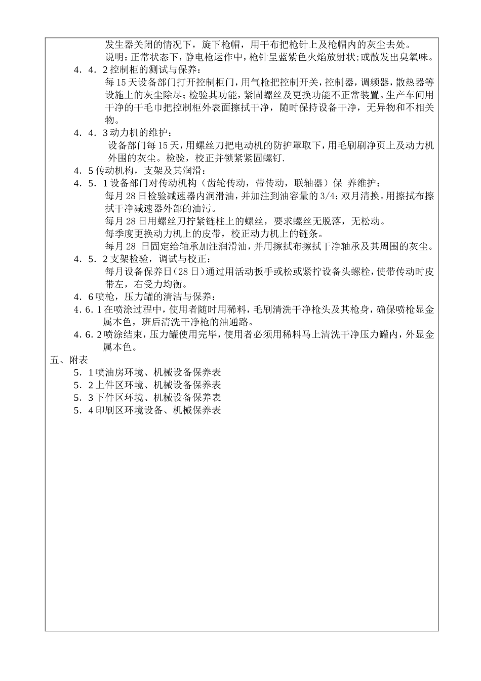喷涂设备保养与维护操作规程_第2页