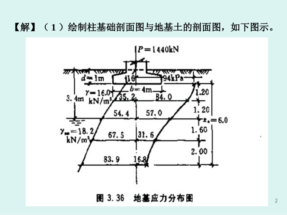 3下 土的压缩性与地基沉降计算---例题_第2页