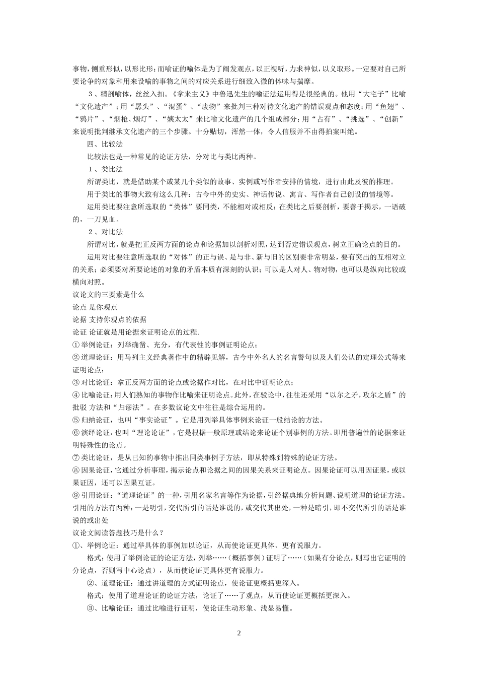 议论文常见的四种论证方法_第2页