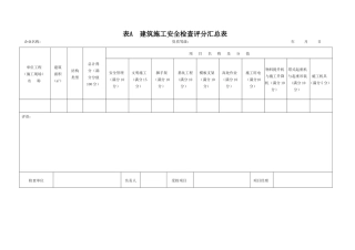 JGJ59-2011建筑施工安全检查标准评分表(全套)