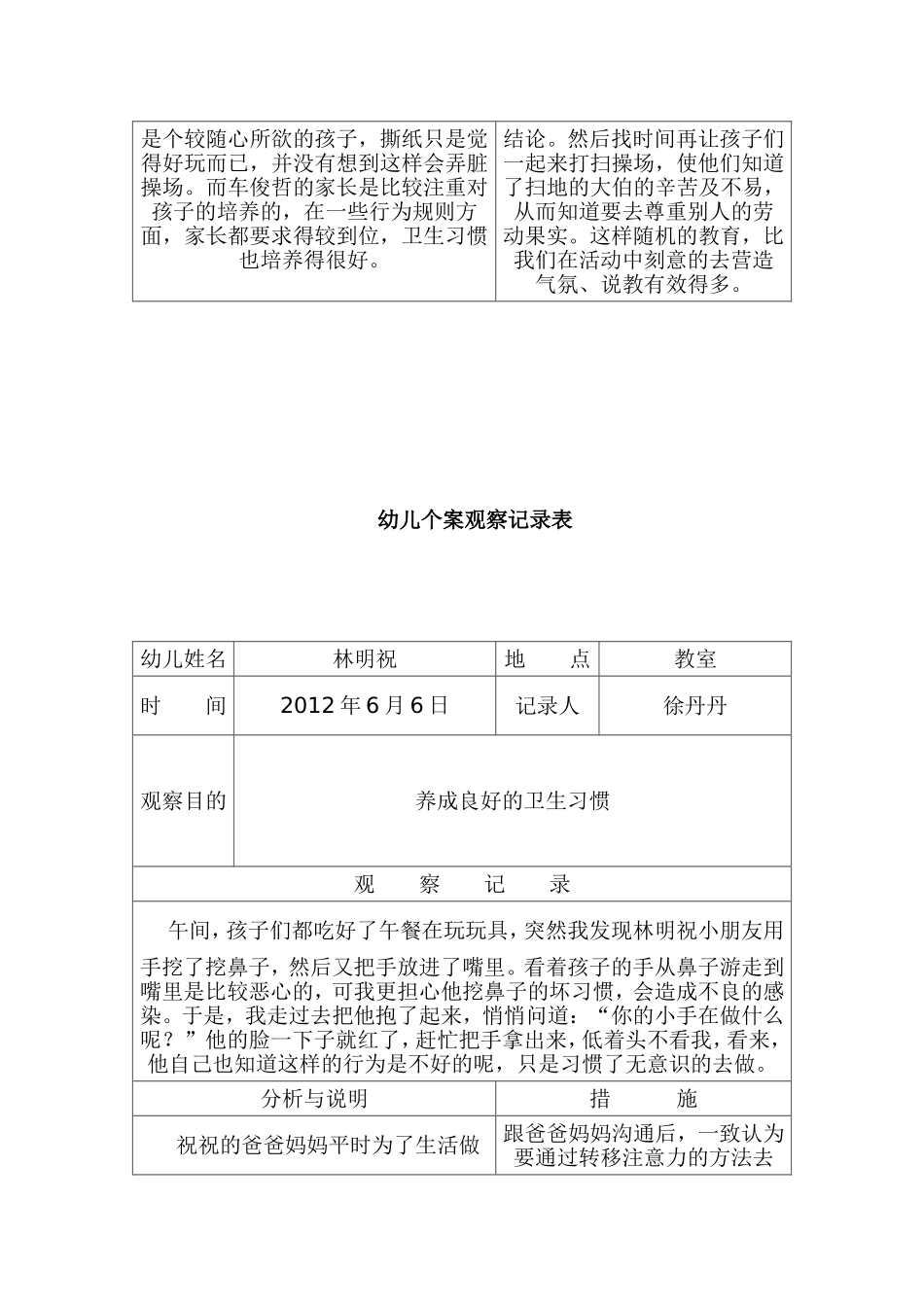 个案观察记录表_第3页