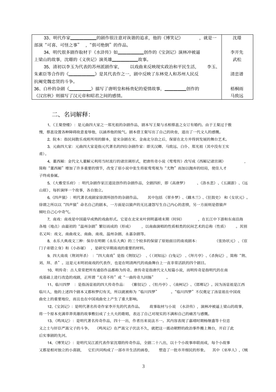 中国古代文学期末复习参考题_第3页