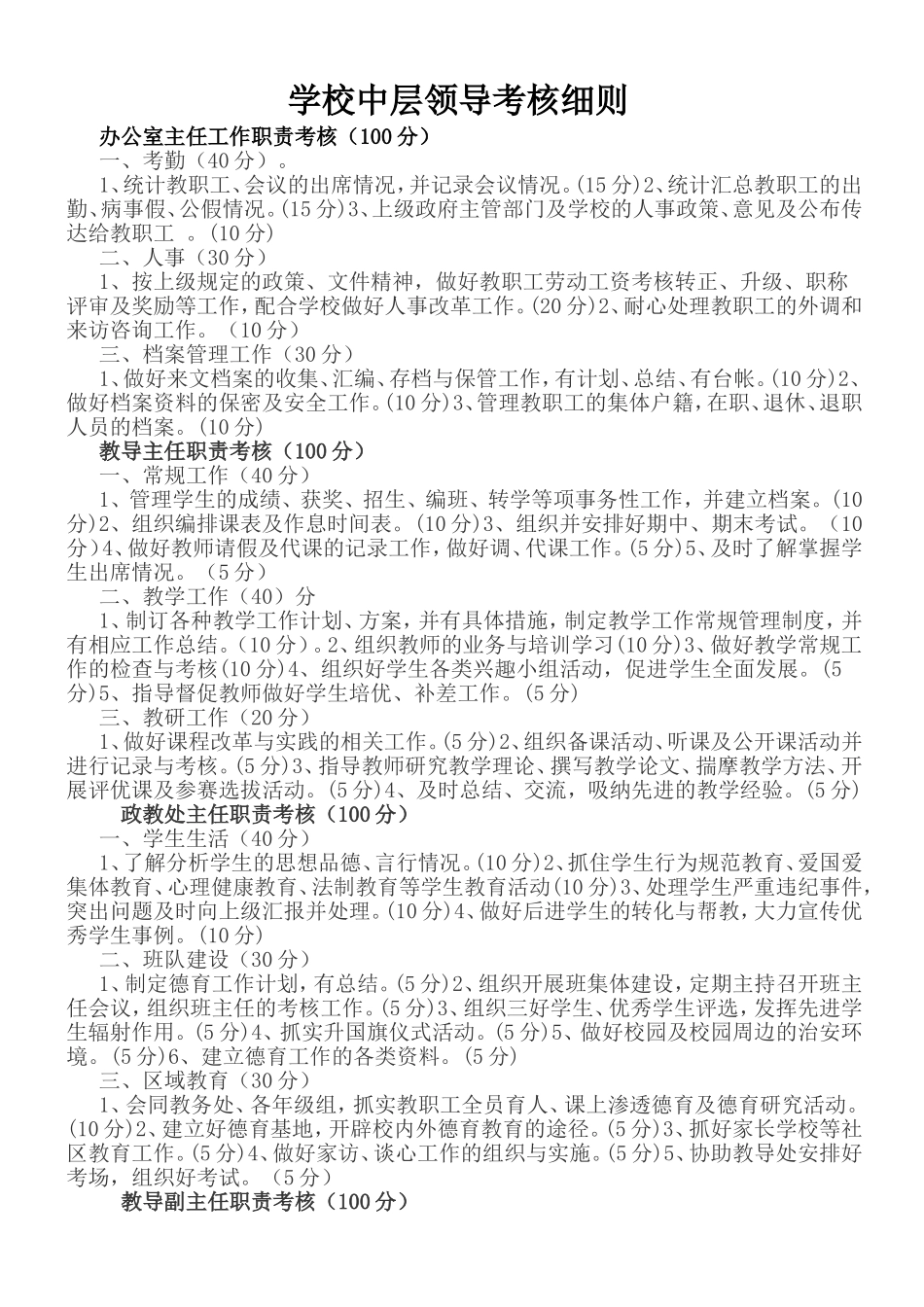 学校中层领导考核细则_第1页