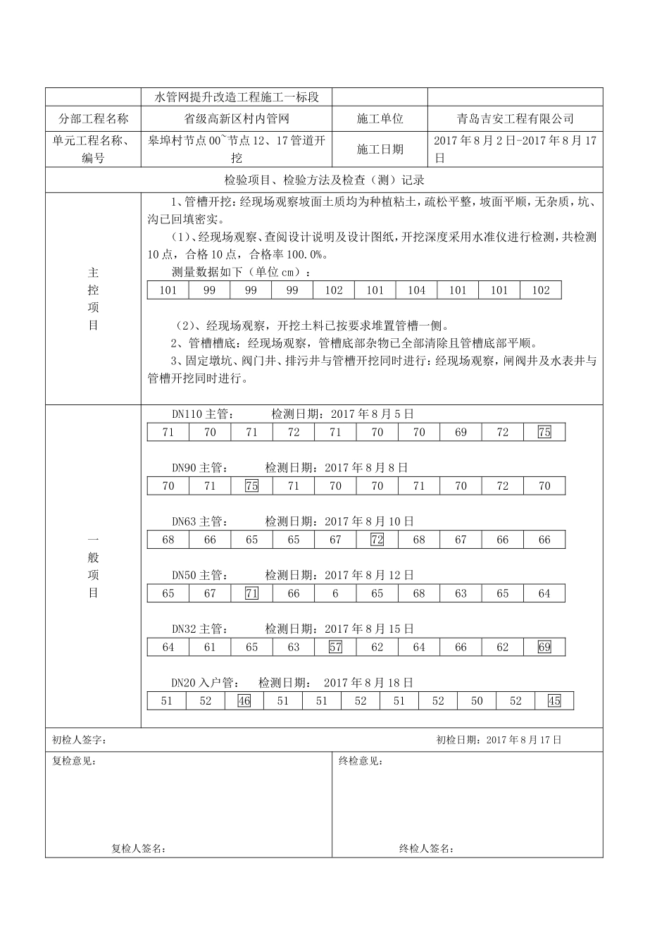 PE管道安装 评定资料_第3页