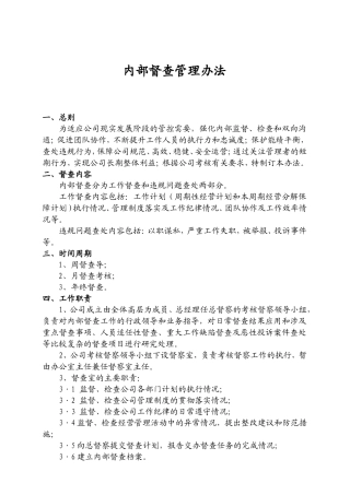 内部监督管理办法