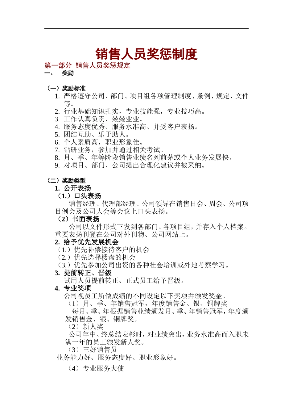 销售人员奖惩制度_第1页