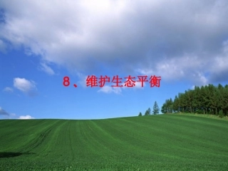 8、维护生态平衡
