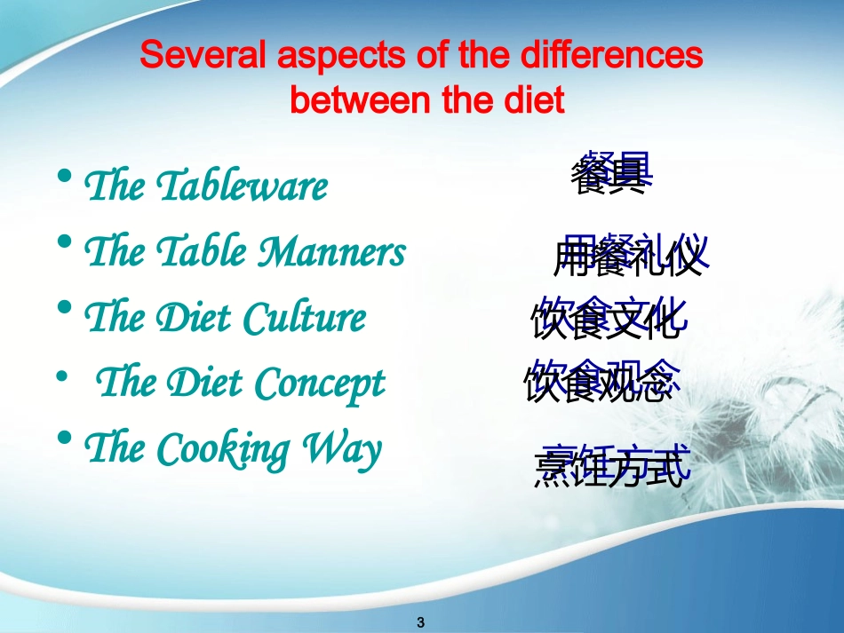 中西方饮食文化差异(英语)_第3页