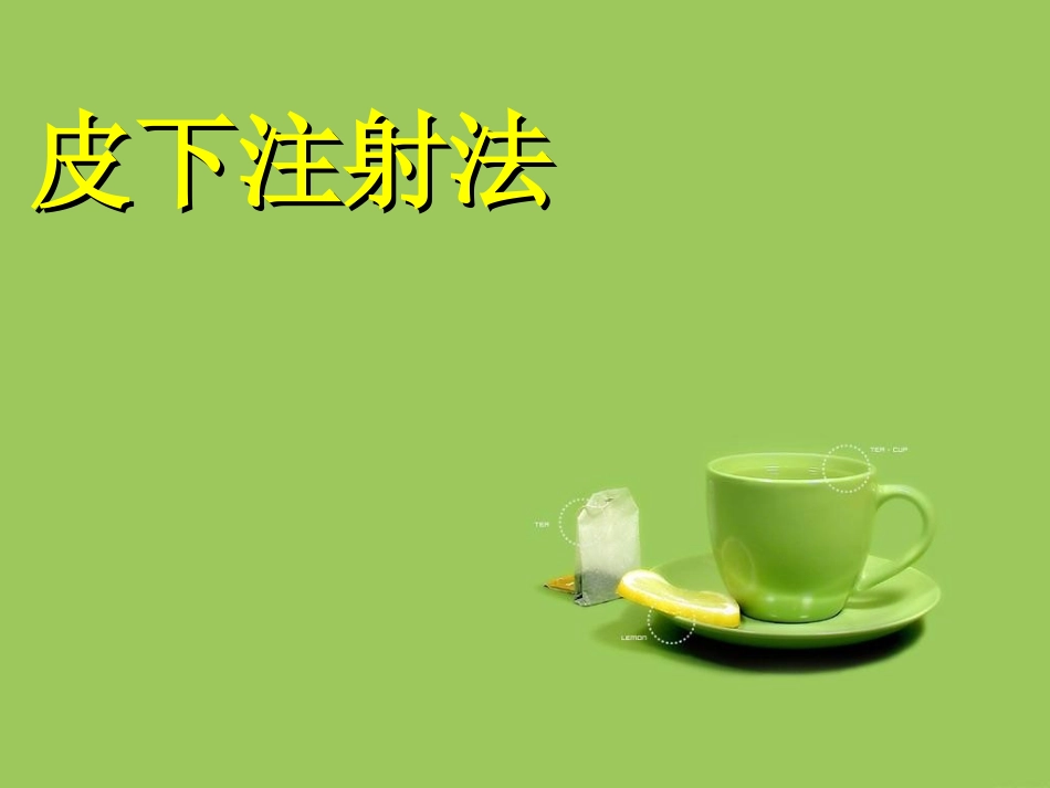 皮下注射PPT_第1页