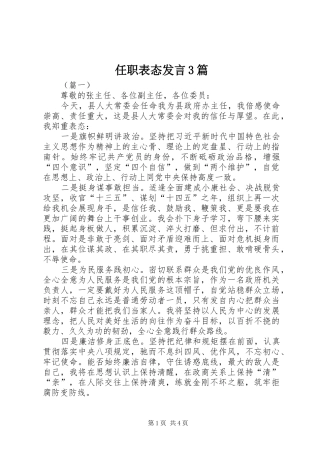 任职表态发言3篇