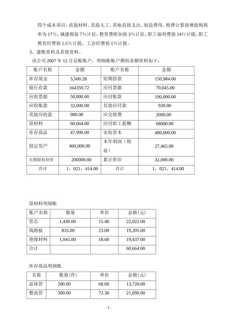 会计技能大赛模拟题_第3页