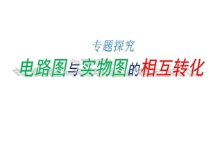 电路图与实物图的相互转化