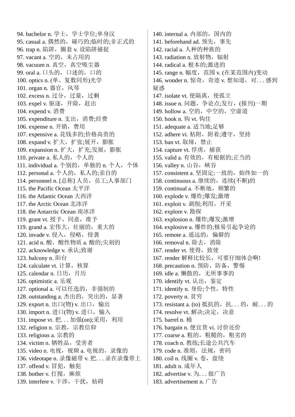 2018英语四级高频单词、词组、短语.听力核心词汇_第2页