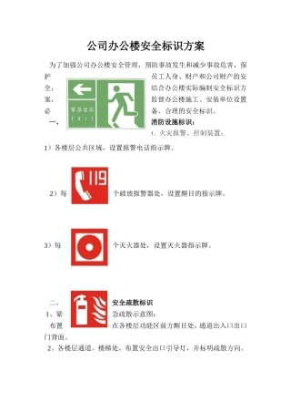 办公楼安全标识方案 (2)