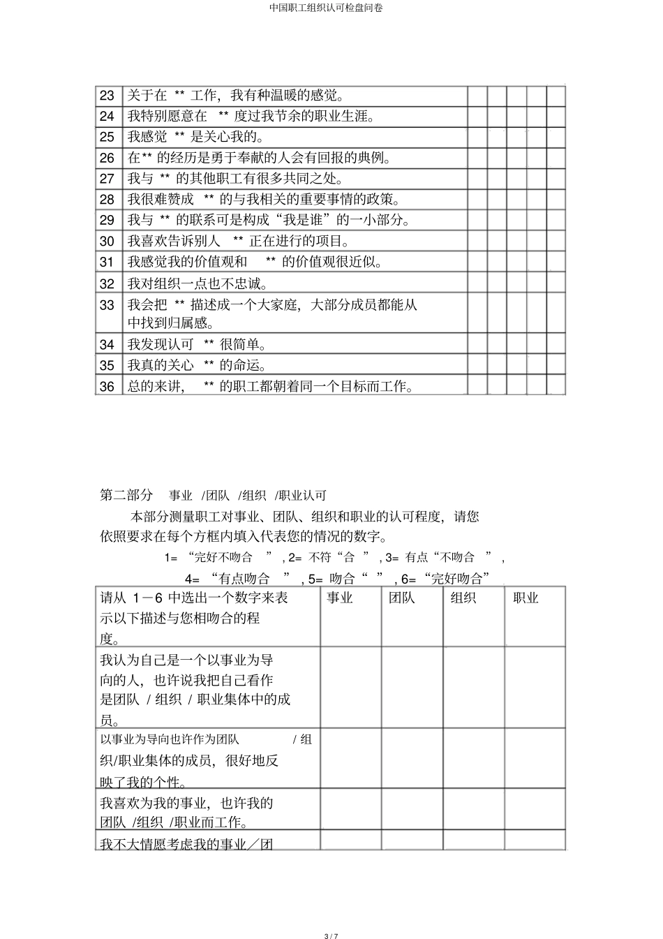 中国员工组织认同调查问卷_第3页
